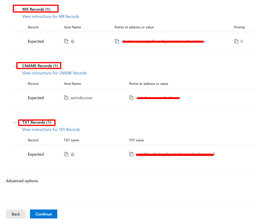 Integrating Microsoft 365 into Azure DNS
